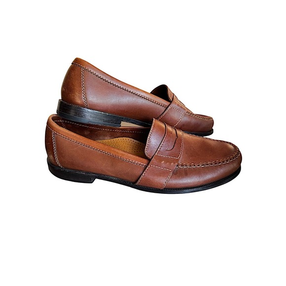 Cole Haan Mens Size 11 M Douglas Brown Leather Penny Loafer‎ Shoes Office 01462 - Picture 1 of 15